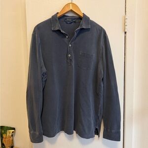 Polo by Ralph Lauren Men's Blue Long Sleeve Polo Shirt